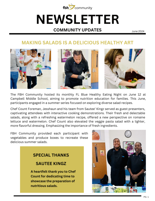 Cover page for June 2024 Newsletter
